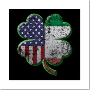 Irish American Flag St Patricks Day T-Shirt Posters and Art